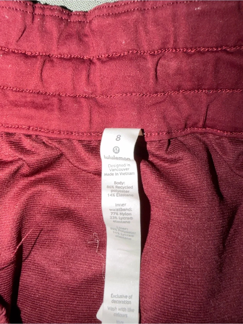 Lululemon Track That Shorts (burgundy)